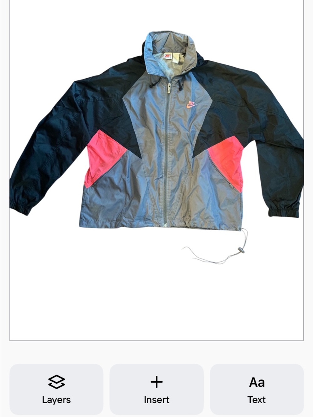 Nike Men’s Colorblock Windbreaker Jacket - Gray, Black & Pink